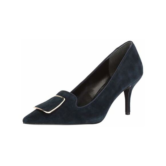 CHARLES DAVID Womens Navy Ornamental Aramina Stiletto Slip On Pumps 5.5 M